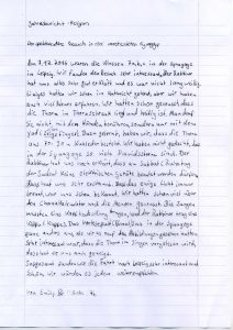 Schüler berichten vom Besuch der Gemeindesynagoge in Leipzig