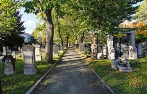 Ansicht einiger Gräber auf dem Alten Israelitischen Friedhof zu Leipzig