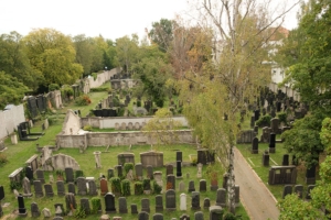 Ansicht einiger Gräber auf dem Alten Israelitischen Friedhof zu Leipzig